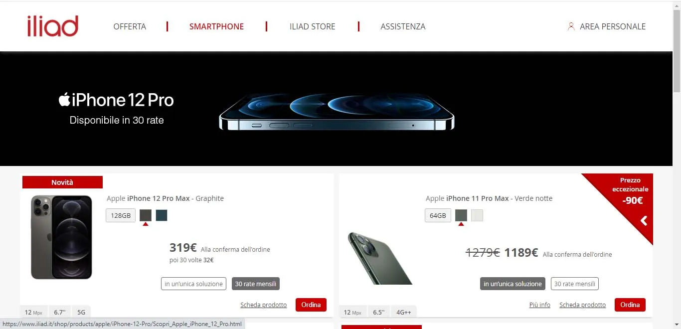 offerte iliad con smartphone incluso