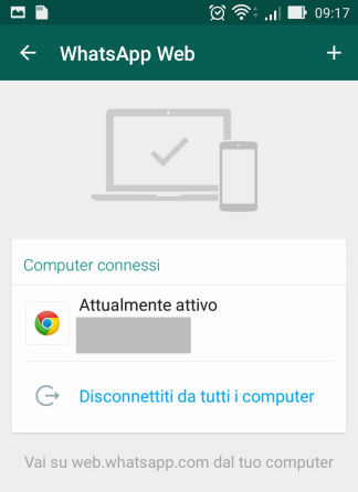 Dissociare da whatsapp web