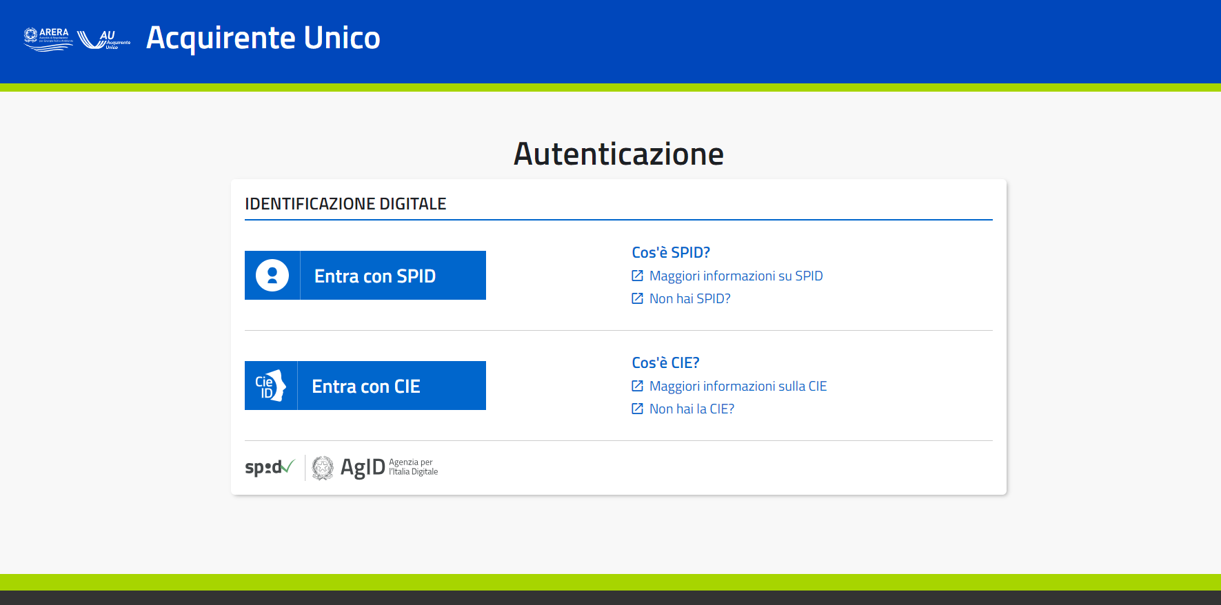 Acquirente unico login
