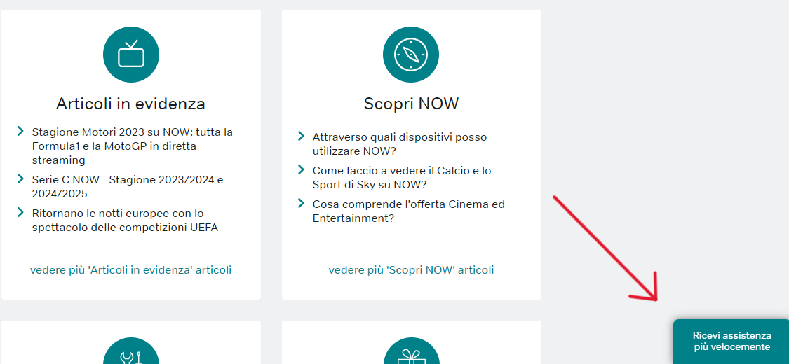 Assistenza chat now