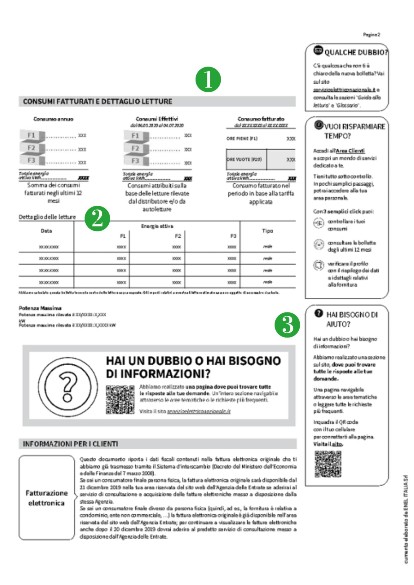 Bolletta sen seconda pagina