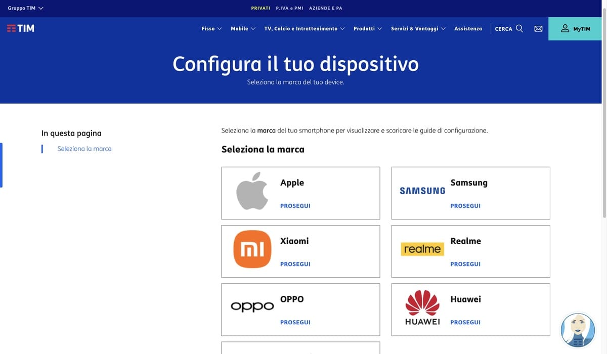 Configurazione apn tim guide