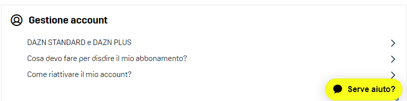 Dazn assistenza chat