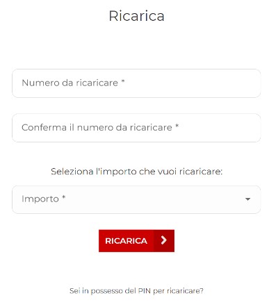 Iliad ricarica online