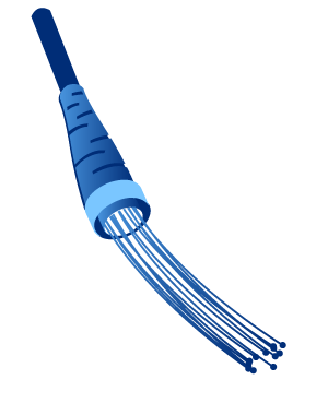 Fiber cable blue