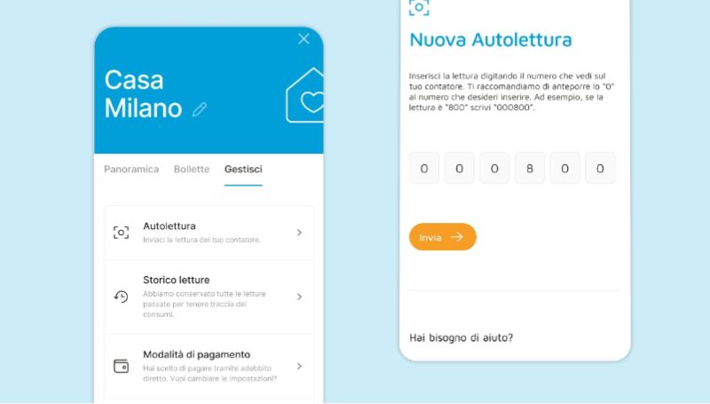 Mya2a lettura contatore