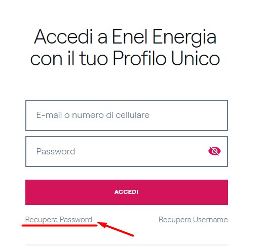 Myene password dimenticata