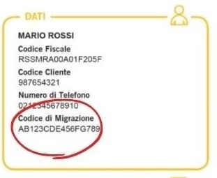 Passa a fastweb codice migrazione