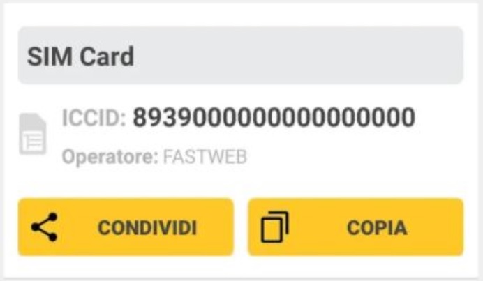 Passa a fastweb iccid