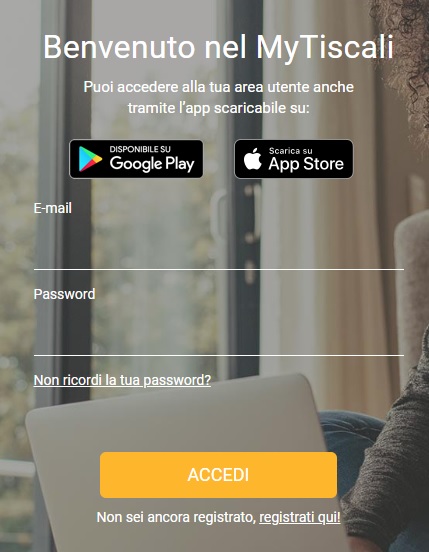 Registrazione my tiscali