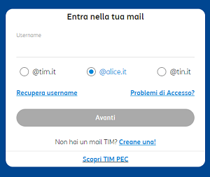 Registrazione tim mail