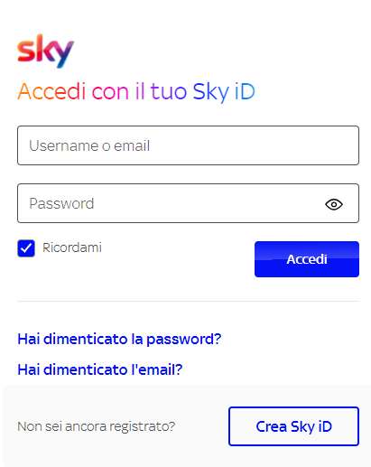 Sky id login