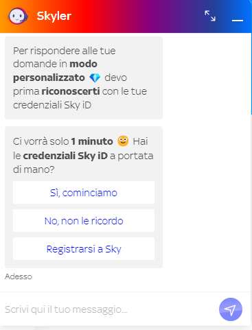 Sky id recupero